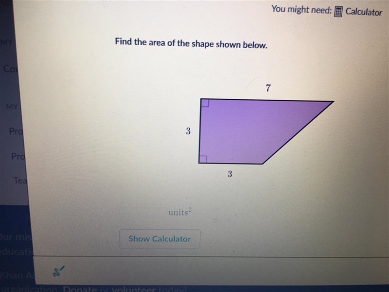 Find The Area of the shape below-example-1