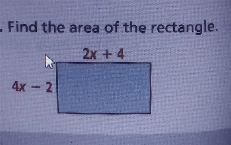 Find the area of the rectangle polynomial​-example-1