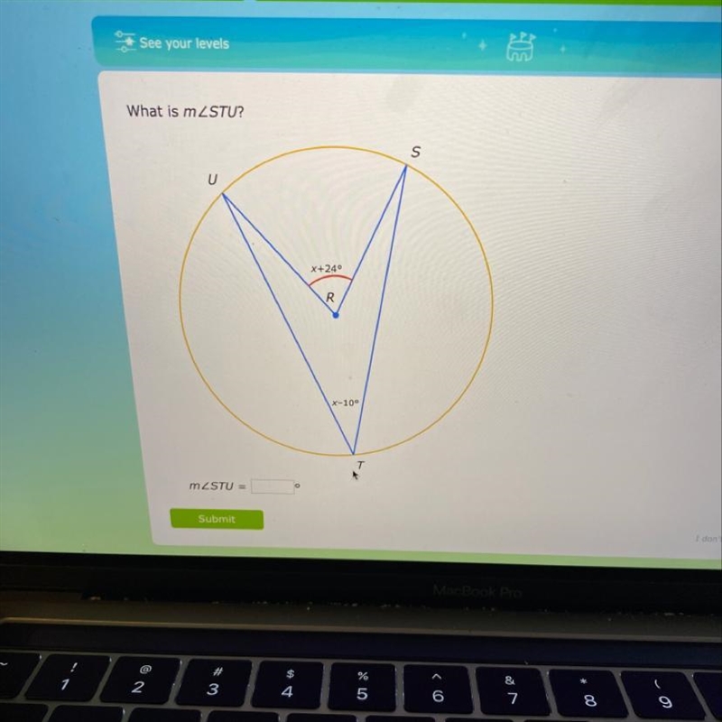 What is m< Stu it has something to do with geometry-example-1