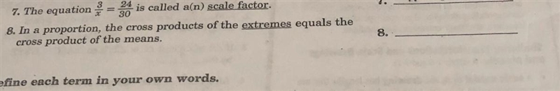 True or false and if false what would be the correct term be?-example-1