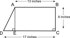 What is the area of figure ABCD? 104 square inches 120 square inches 136 square inches-example-1