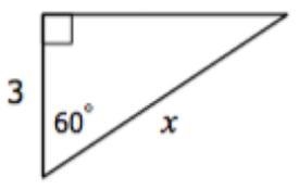 Find x. Explain how to find x using trigonometry Explain how to find x using special-example-1