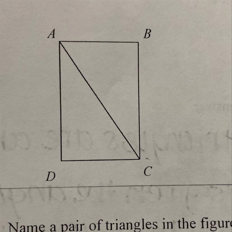 If there is any common angles or sides for triangles ABC and CDA-example-1