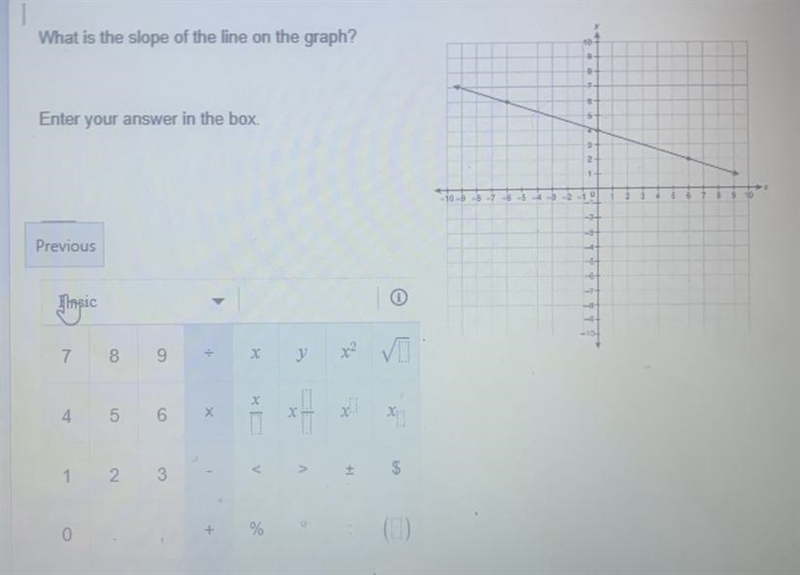 What is the slope of line on the graph help pwease-example-1