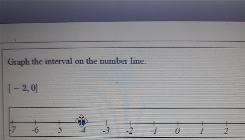 Graph the interval [ - 2,0)​-example-1