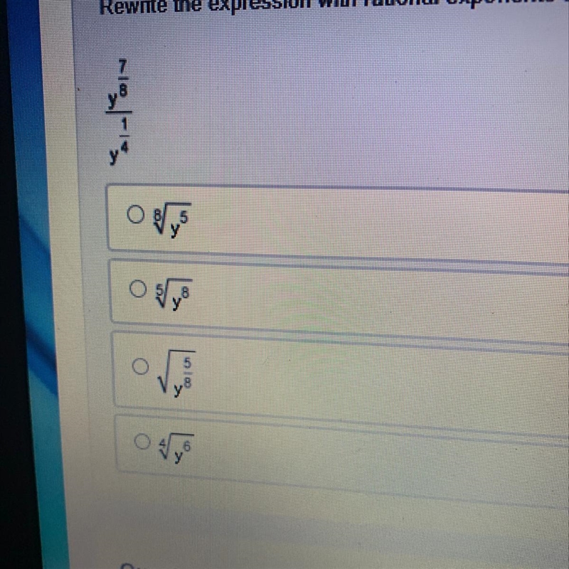 Rewrite the expression with rational exponents as a radical expression by extending-example-1