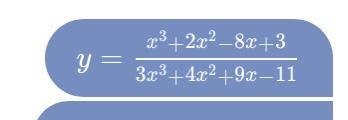 Why is the horizontal asymptote of the following problem y=1/3?-example-1