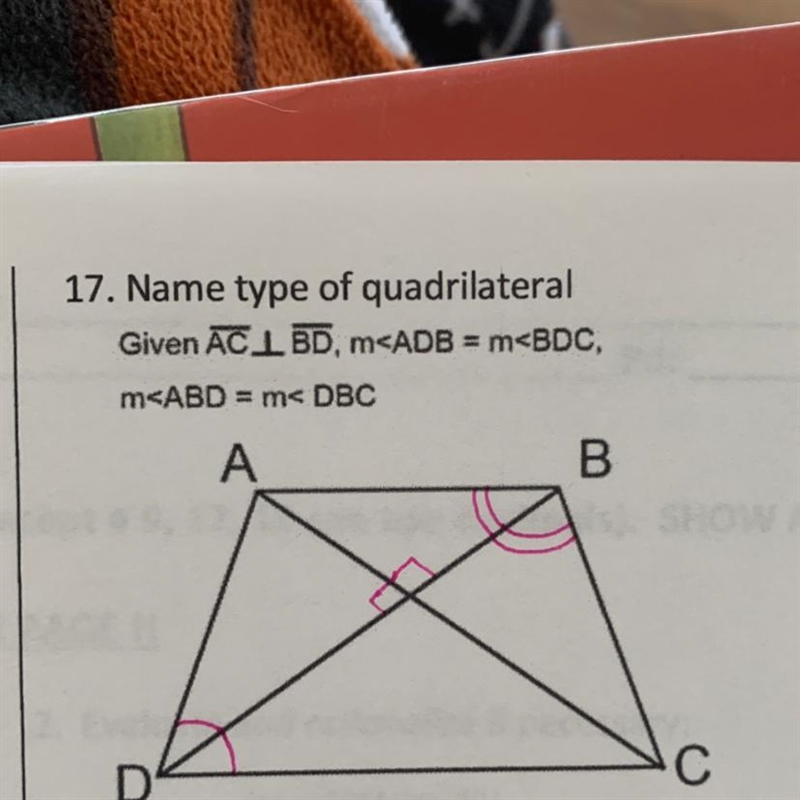 Is quadrilateral a kite?-example-1