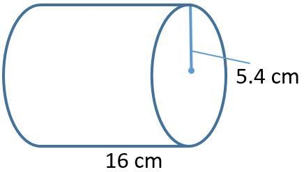 Solve for the volume of the cylinder. (Use picture below)-example-1