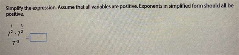 Simplify the expression. Assume that all variables are positive. Exponents in simplified-example-1