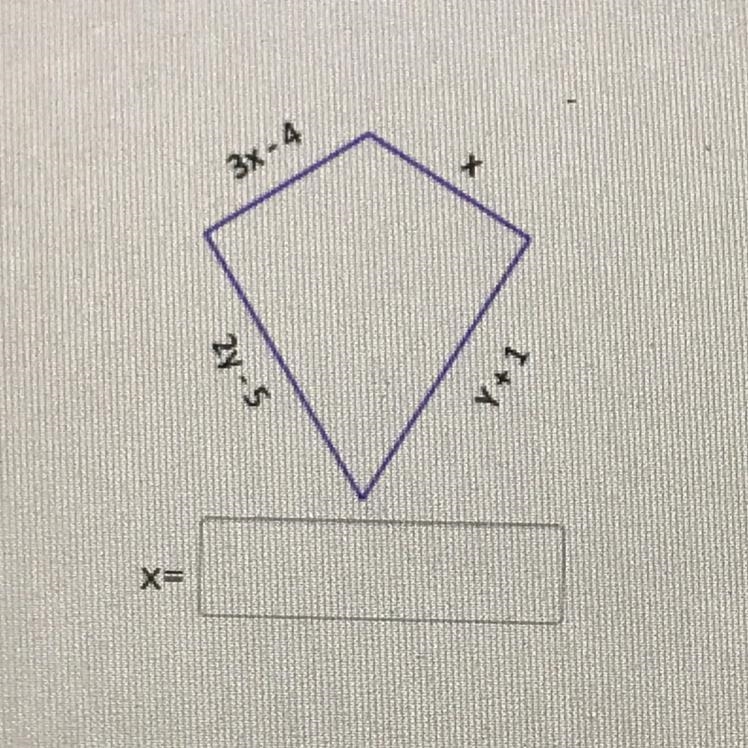 BONUS: In the kite shown below, the perimeter of the kite is 16 units. The two sides-example-1