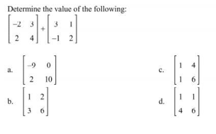 Determine the value of the following: A B C D-example-1