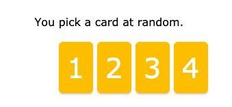 2: What is the probability of picking a 3? P(3) A: 3 B: 1/4 C: 4/1 D: 1/3-example-1