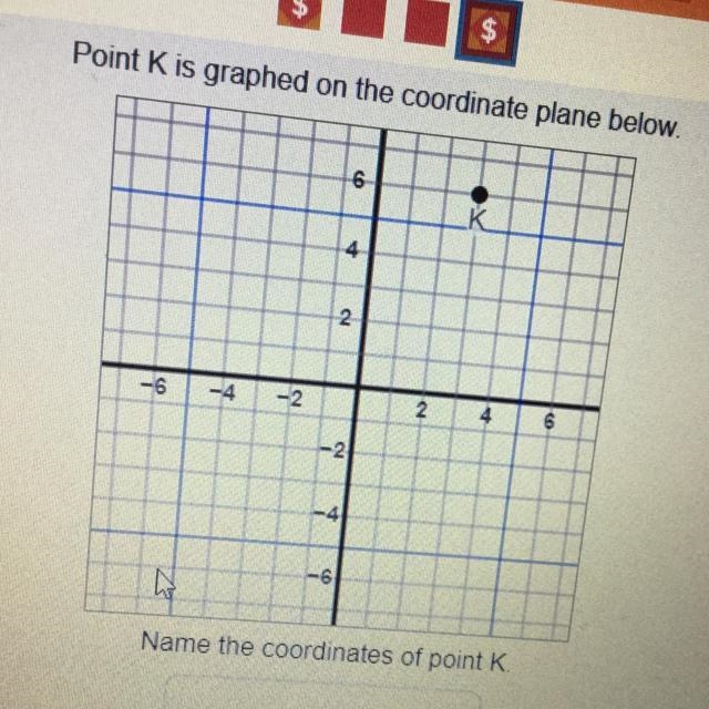 Name the coordinates of point K after its is reflected over the y-axis-example-1