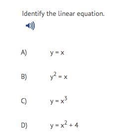 Identify the linear equation-example-1