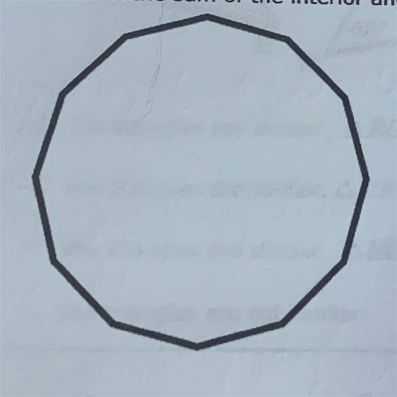 What is the sum of the interior angles in the polygon below? Show and explain your-example-1