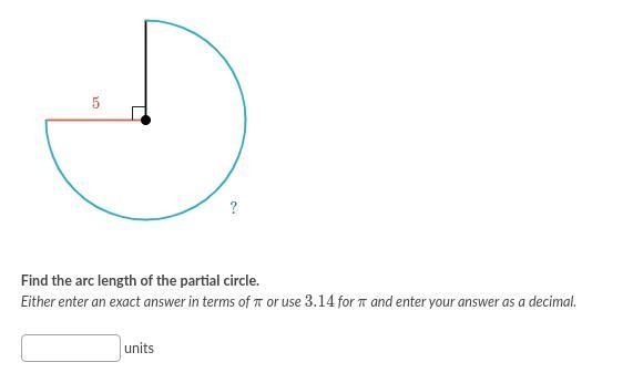 Heelllpppp!!!!!!!!!!!!!!!!!!! Find the arc length of the partial circle.-example-1