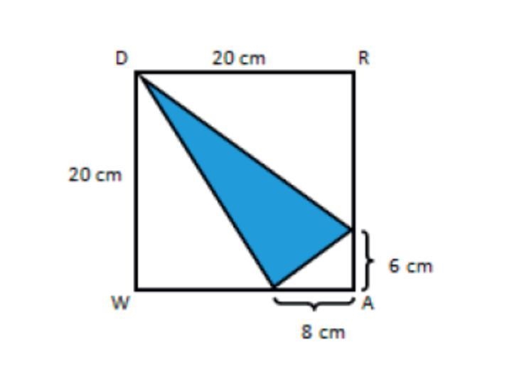 Find the area of the shaded region 308 centimeters squared 284 centimeters squared-example-1