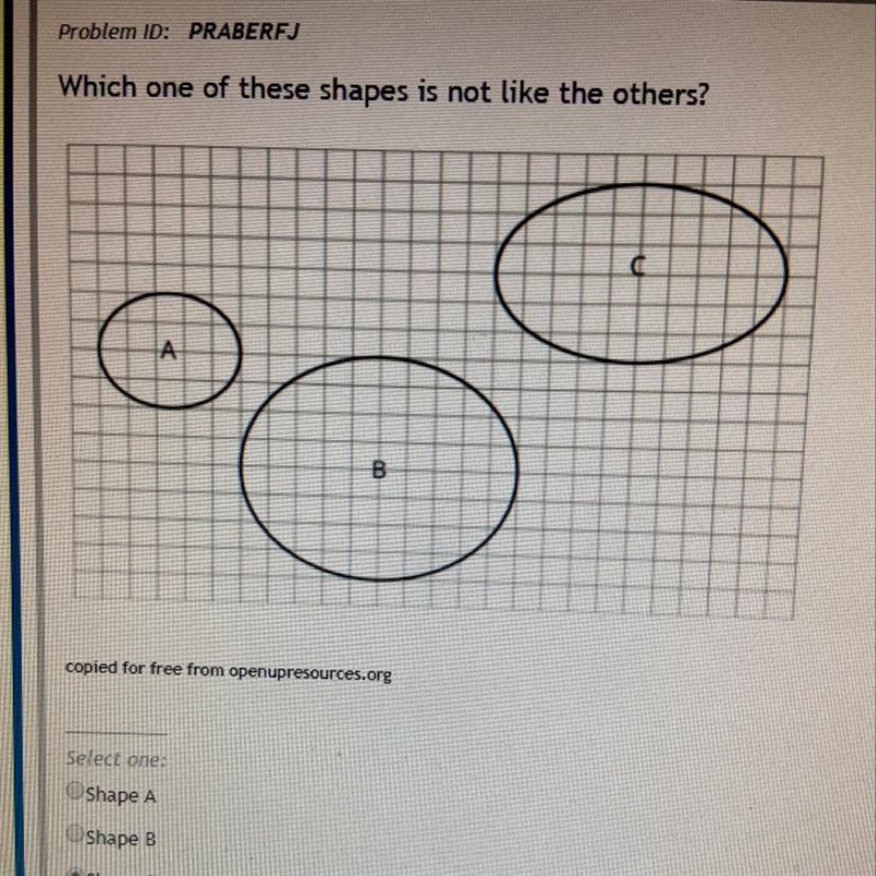 Which one of the shapes isn’t like the others ?-example-1