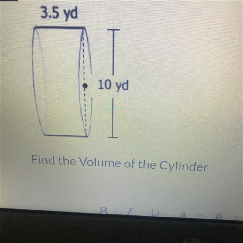 Find the volume of the cylinder-example-1