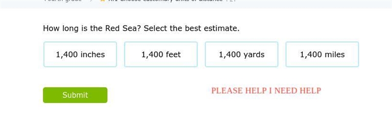 How long is the Red Sea? Select the best estimate.-example-1