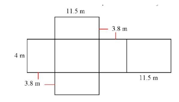 Find the surface area of the prism formed by the net below.-example-1