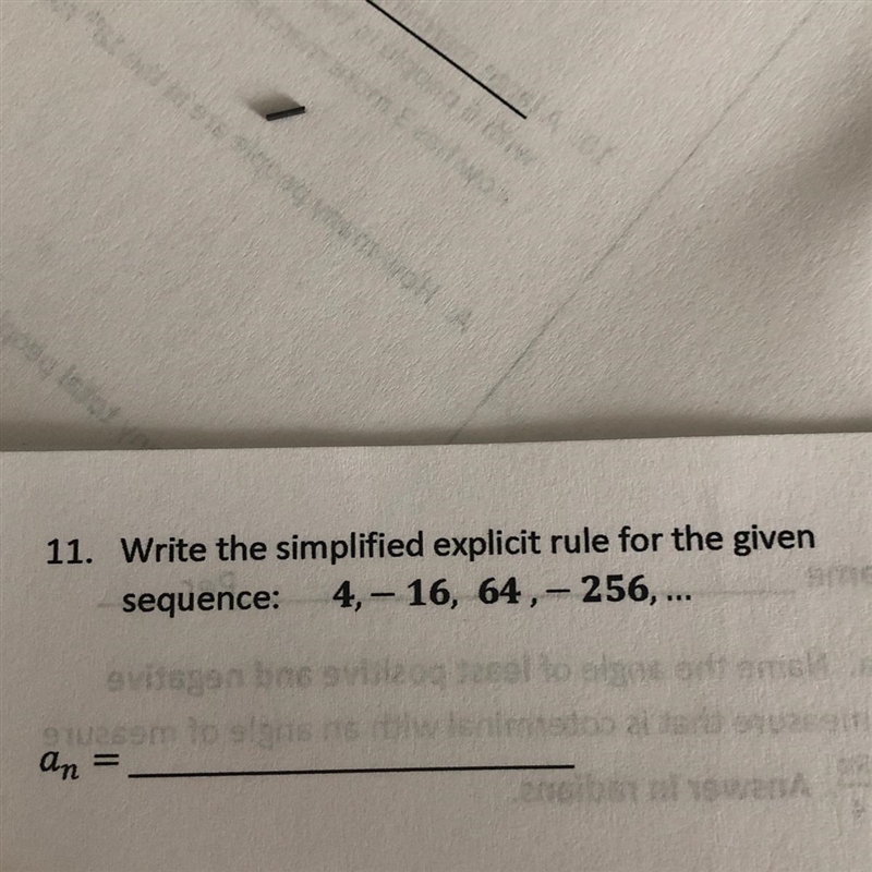 Write the simplified explicit rule for the given sequence: 4, -16, 64, -256 ... An-example-1