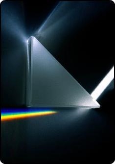 Look at the picture of the prism separating light. Which explains why a prism can-example-1