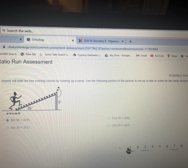 And distance of the ramp is _______ feet . (round to the tenth of a foot)-example-1