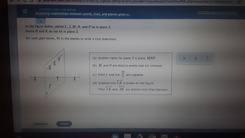 In the figure below, points L, J, M, N, and P lie in plane Z. Points H and K do not-example-1