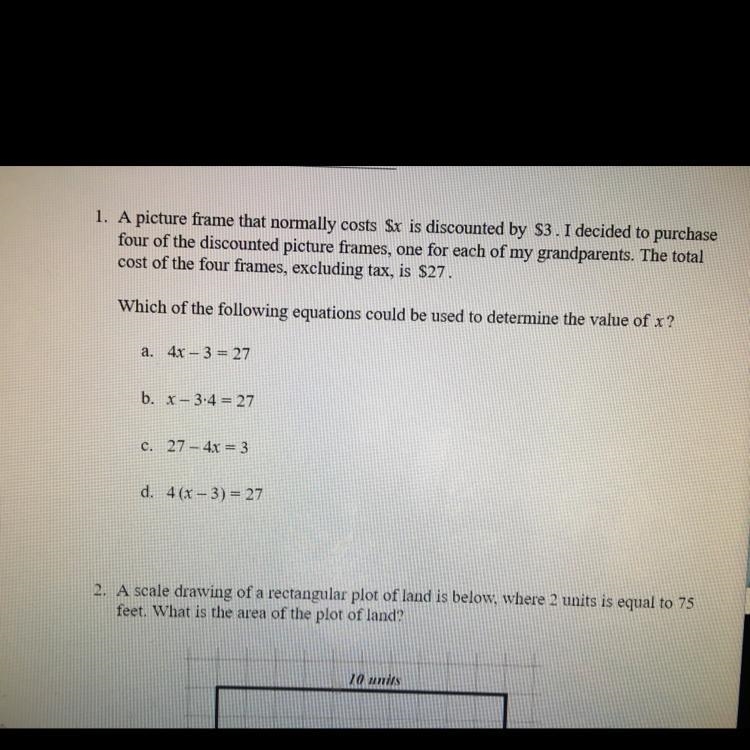 Which of the following equations could be used to determine the value of X-example-1