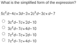 What is the simplified form of the expression? Please hurry I am timed!-example-1