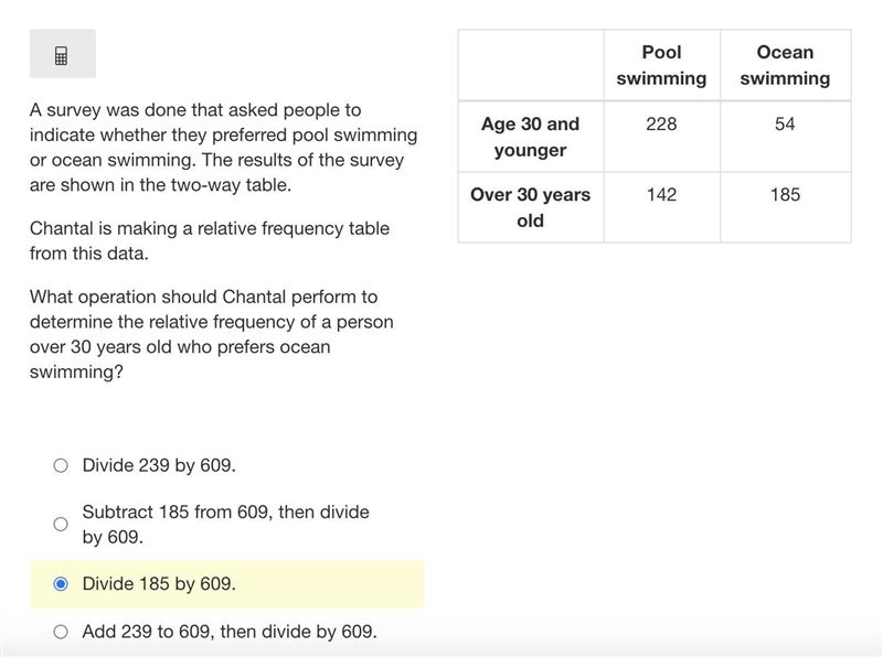 PLEASE HELP! A survey was done that asked people to indicate whether they preferred-example-1