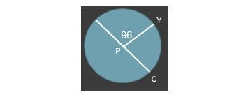 Find the measure of Arc YC.-example-1