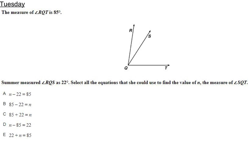 Pick answer for A B C D or E-example-1