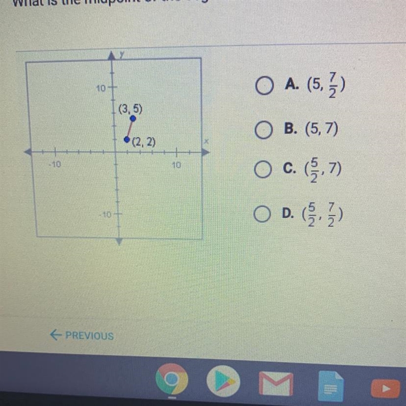 What is the midpoint of the segment shown below?-example-1