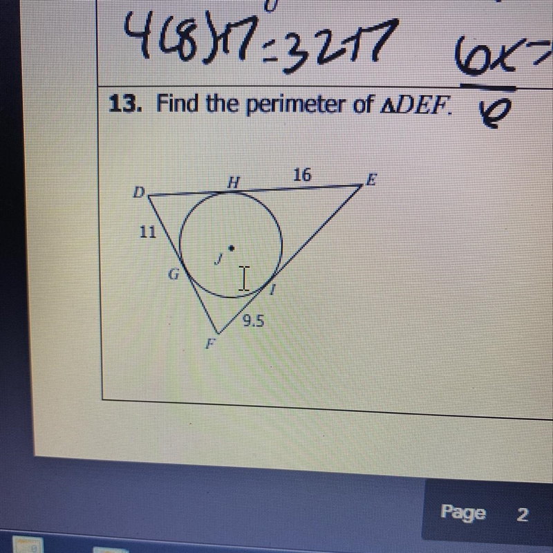 Find the perimeter of DEF-example-1