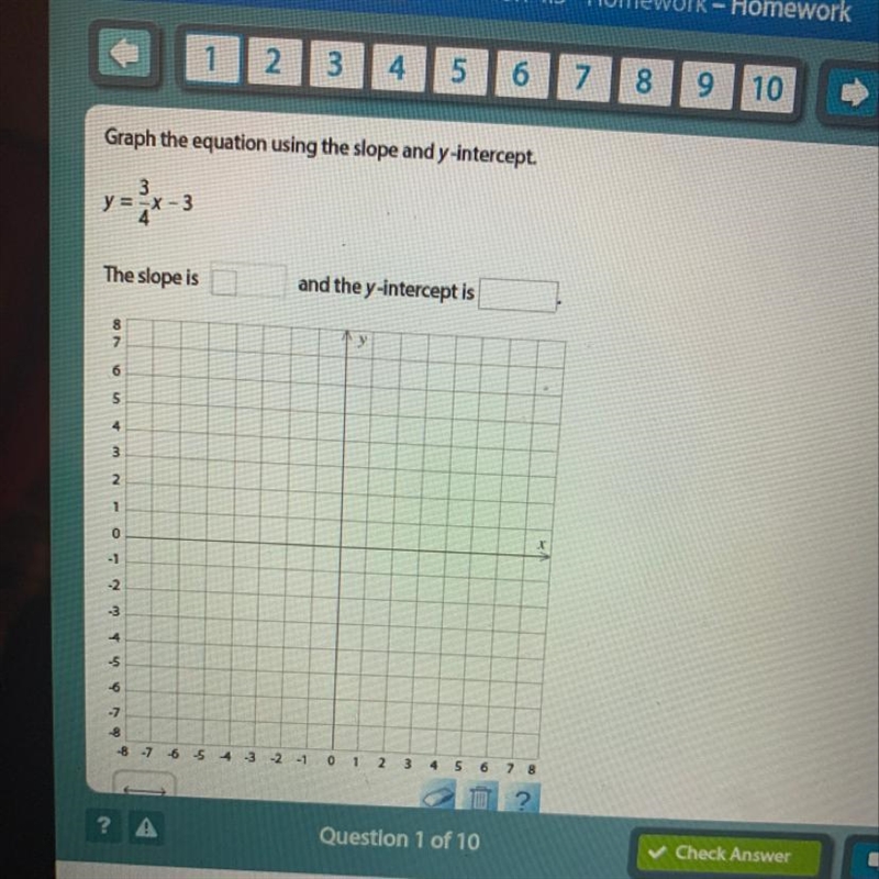 What’s the slope and y intercept-example-1