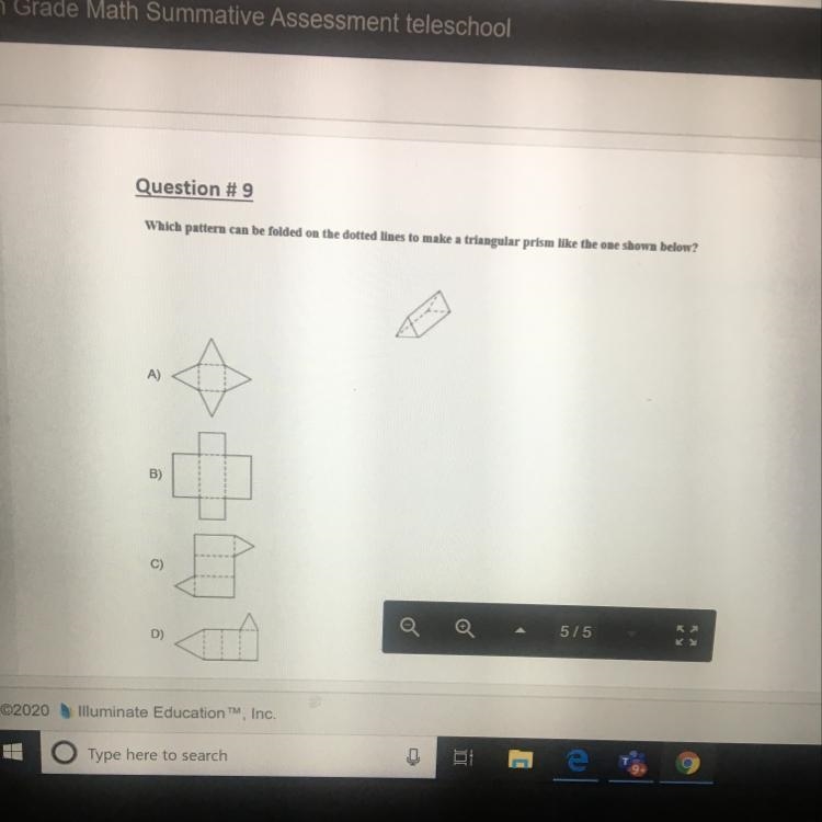 Which is the correct way to fold that triangular prism?-example-1