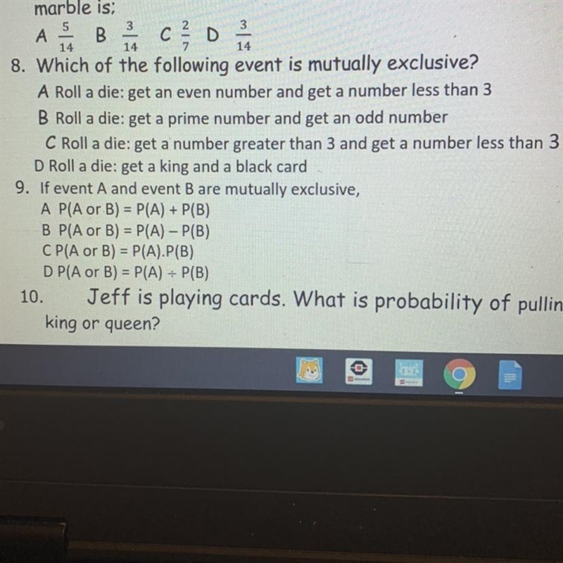 Need answers for Question 8 and 9-example-1