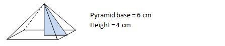 What is the slant height for given pyramid to the nearest to the whole unit? A 7 cm-example-1