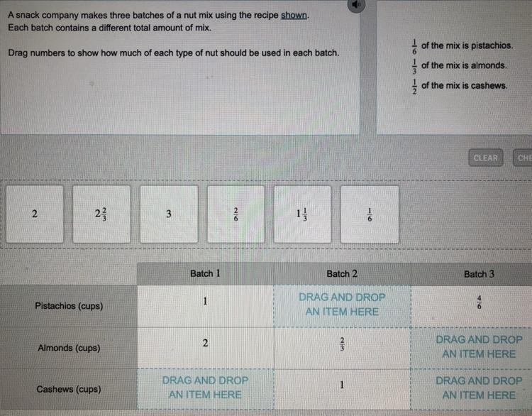 A snack company makes three batches of a nut mix using the recipe shown. Each batch-example-1