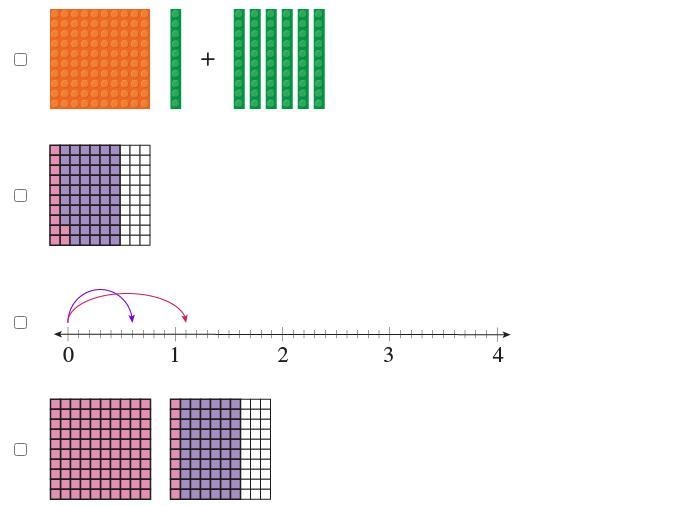 Item 2 Which models represent the sum? 1.1 + 0.6 Select each correct answer.-example-1