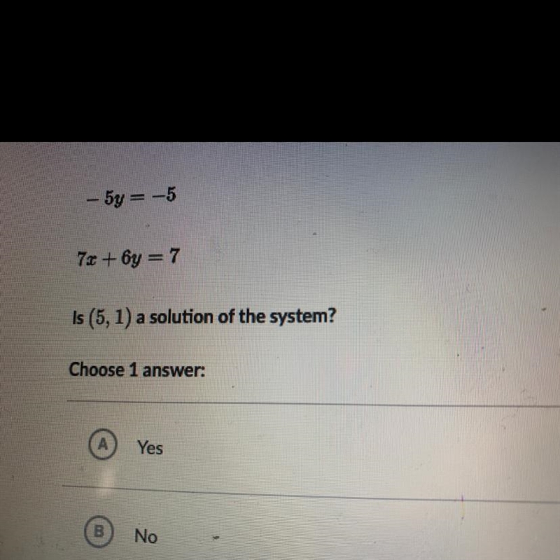 A) yes Or B) no I need to now which it’s is-example-1