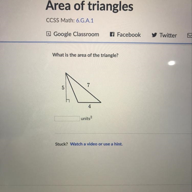 What is the area of the triangle?-example-1