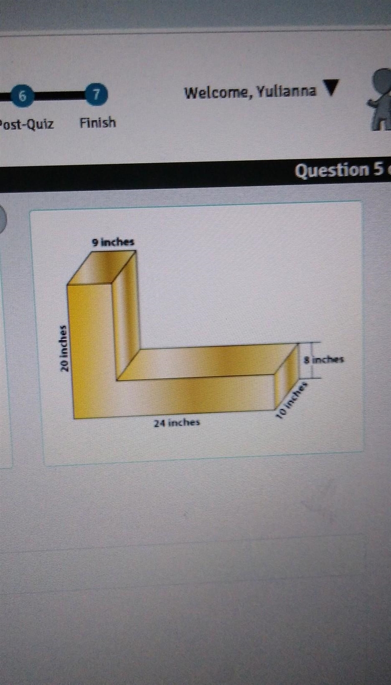 What is the total surface area of the figure shown ​-example-1