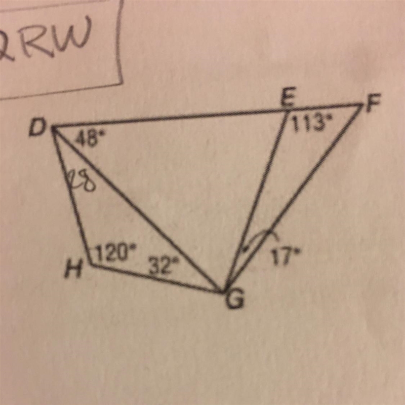 How do you find the measures of angles G,E and F? Help pleez-example-1