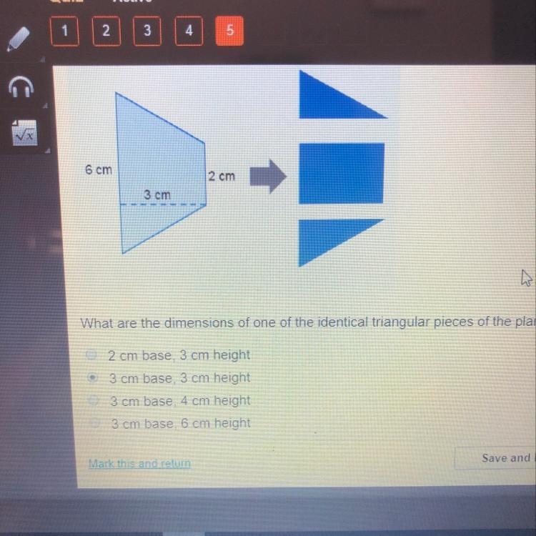 Help and fast Alexa is designing a paper airplane whose final shape when viewed from-example-1