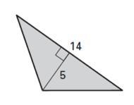 Find the area of the triangle. Choices- Question 8 options: a) 70 units2 b) 35 units-example-1