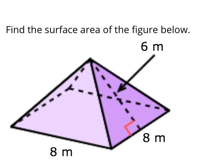 Find the surface are of the figure below.-example-1